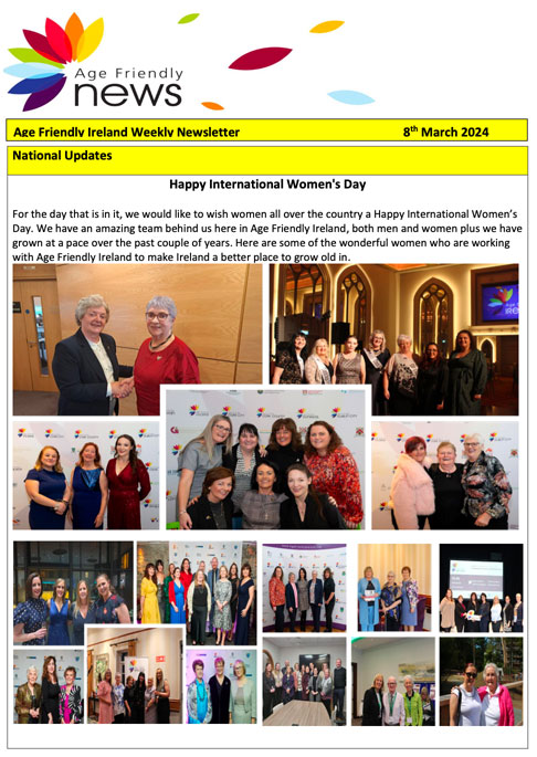 Age Friendly Ireland Newsletter – 8 March 2024